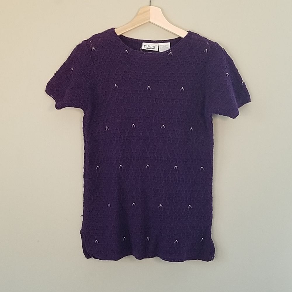 Purple knit sweater tunic